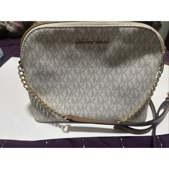 Michael Kors Medium Dome Signature Crossbody Bag Logo Shoulder Bag Purse - Picture 2 of 6